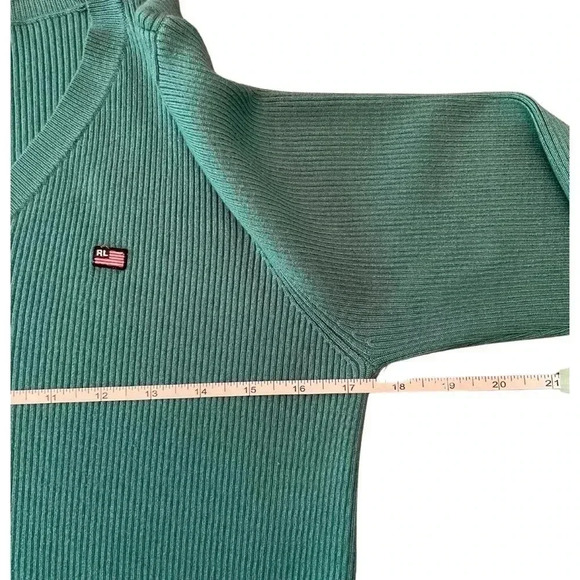 VINTAGE RALPH LAUREN Women’s Rib V-Neck Sweater Size XL - Picture 4 of 5